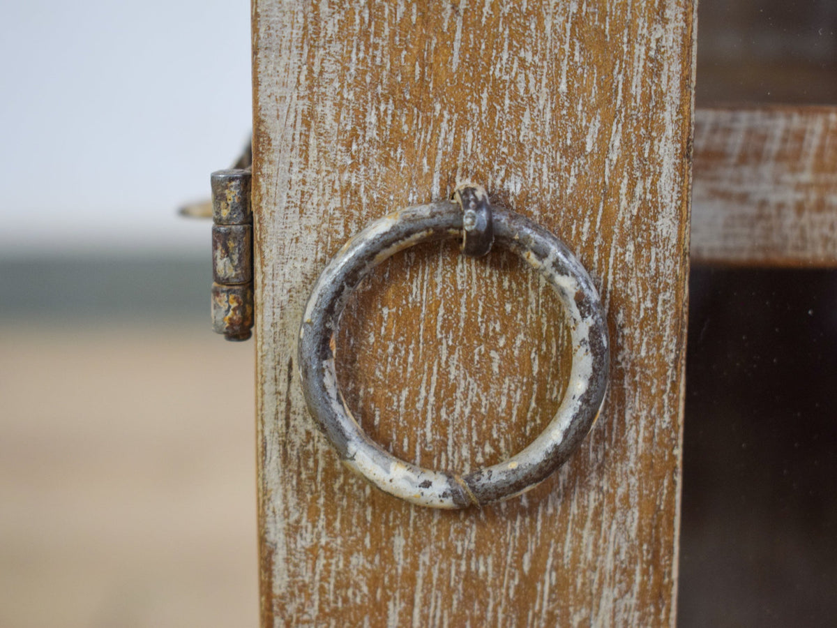 Small Vintage Style Rustic Reclaimed White Wash Cupboard Bathroom Medicine Cabinet