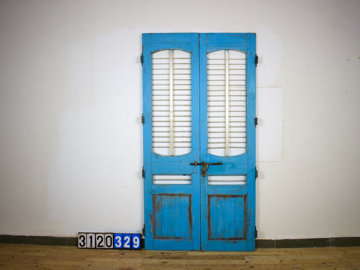 Pair of Antique Vintage Indian Doors Shutters