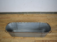 MILLWARDS® Handmade Vintage Style Large Galvanised Metal Bath Trough Planter