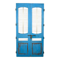 Pair of Antique Vintage Indian Doors Shutters