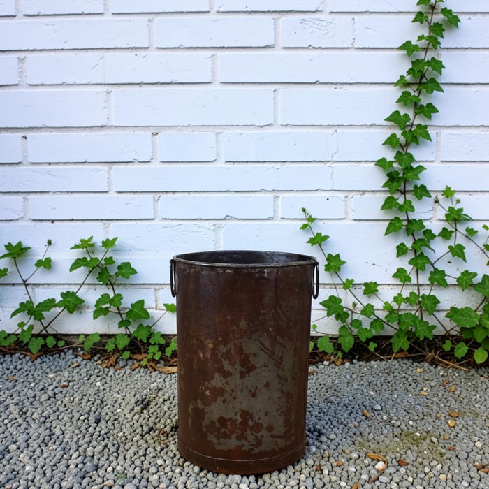 Vintage Rustic Metal Planter