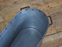 MILLWARDS® Handmade Vintage Style Large Galvanised Metal Bath Trough Planter