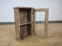 Small Vintage Style Rustic Reclaimed White Wash Cupboard Bathroom Medicine Cabinet