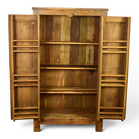 Vintage Wooden Rustic Fitted Interior Cupboard Cabinet