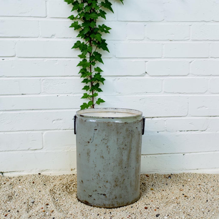 Vintage Rustic Metal Planter