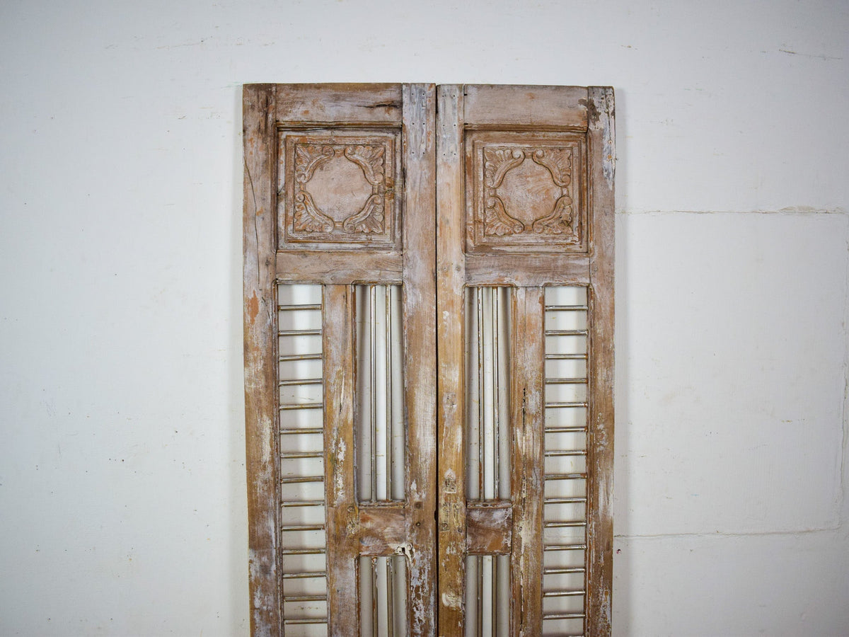 Pair of Antique Vintage Indian Doors Shutters