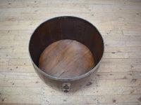 Vintage Metal Planter On Wooden Stand