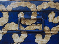 Vintage Indian Hand Painted Metal Travel Trunk Chest
