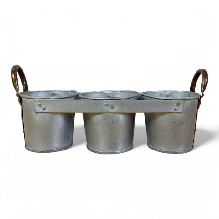 MILLWARDS® Galvanised Triple Planter - SMALL