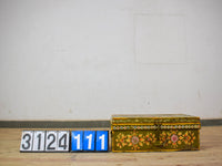 Vintage Indian Hand Painted Metal Travel Trunk Chest