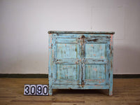 Vintage Painted Kitchen Island Cupboard Cabinet