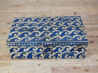 Vintage Indian Hand Painted Metal Travel Trunk Chest