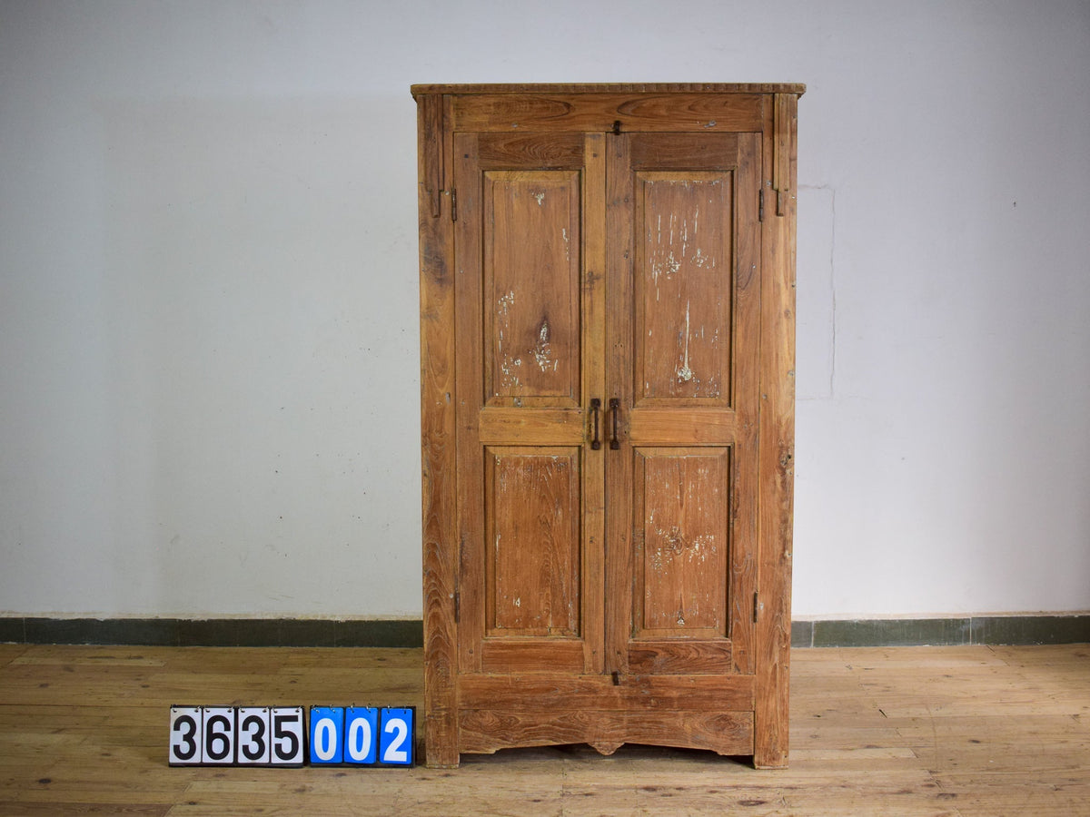 Vintage Rustic Hard Wood Fitted Interior Cupboard Cabinet Storage
