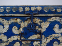 Vintage Indian Hand Painted Metal Travel Trunk Chest