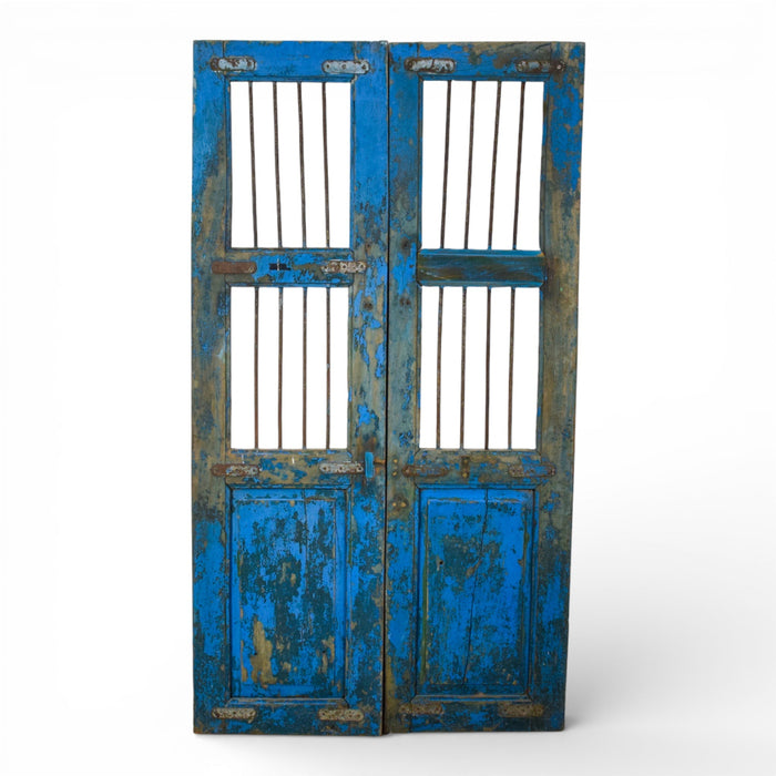 Pair of Antique Vintage Indian Doors Shutters
