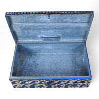 Vintage Indian Hand Painted Metal Travel Trunk Chest