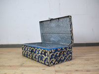 Vintage Indian Hand Painted Metal Travel Trunk Chest