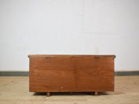 Vintage Rustic Wooden Metal Bound Chest Box Coffee Table