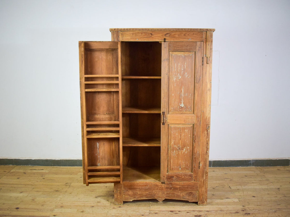 Vintage Rustic Hard Wood Fitted Interior Cupboard Cabinet Storage