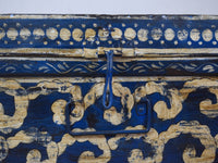 Vintage Indian Hand Painted Metal Travel Trunk Chest