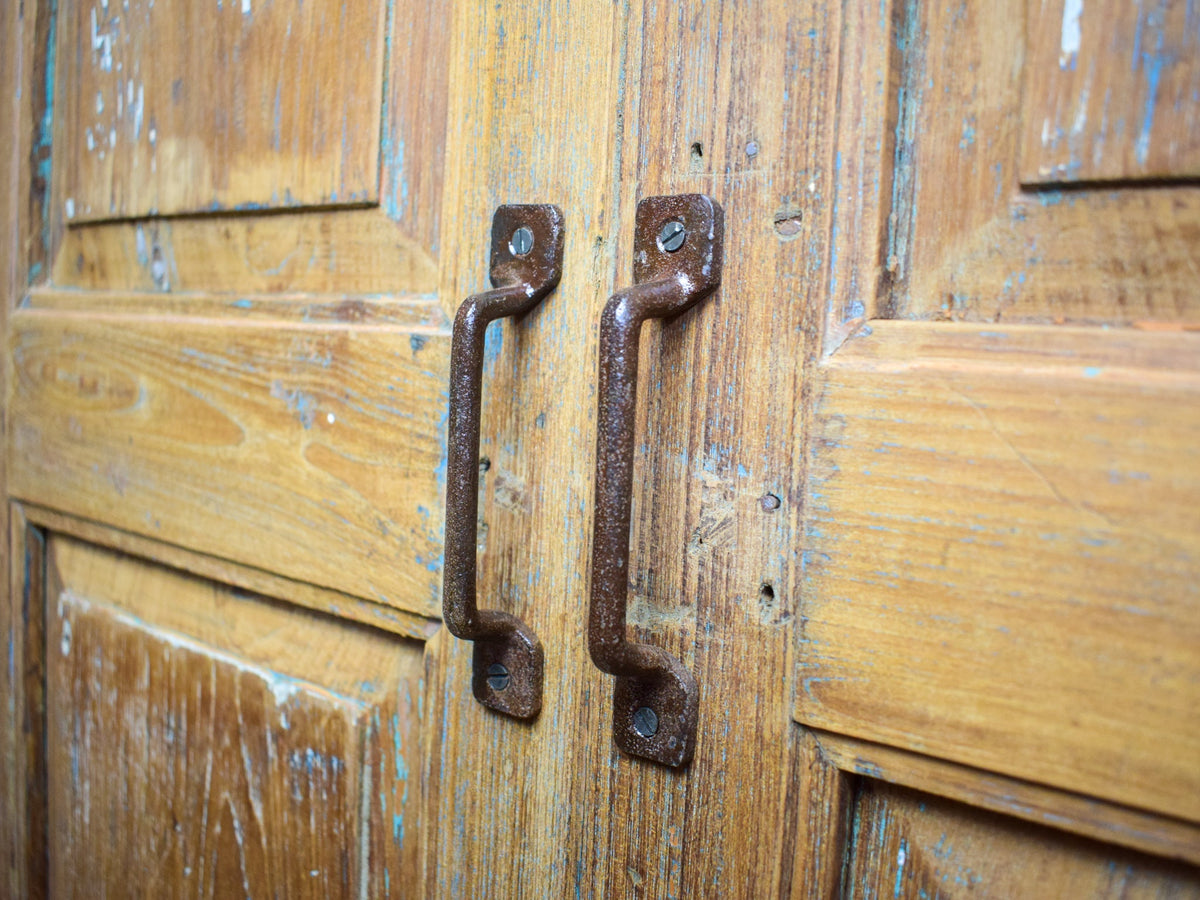 Vintage Rustic Hard Wood Fitted Interior Cupboard Cabinet Storage