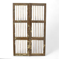 Pair of Antique Vintage Indian Doors Shutters