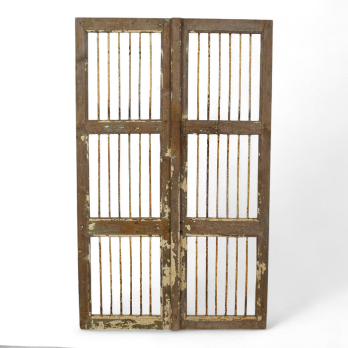 Pair of Antique Vintage Indian Doors Shutters