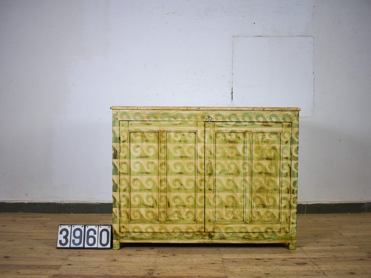 Vintage Painted Kitchen Island Cupboard Cabinet