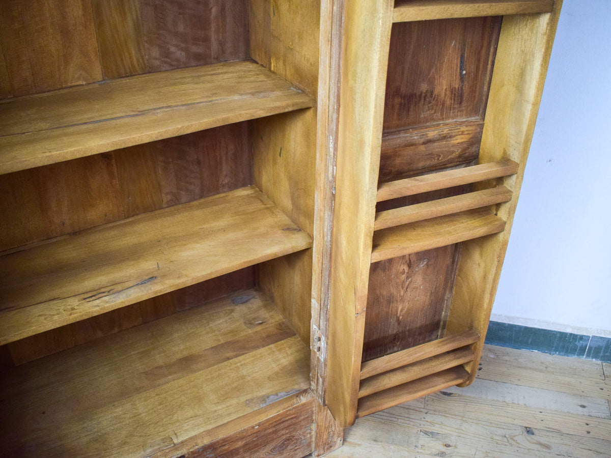 Vintage Rustic Hard Wood Fitted Interior Cupboard Cabinet Storage