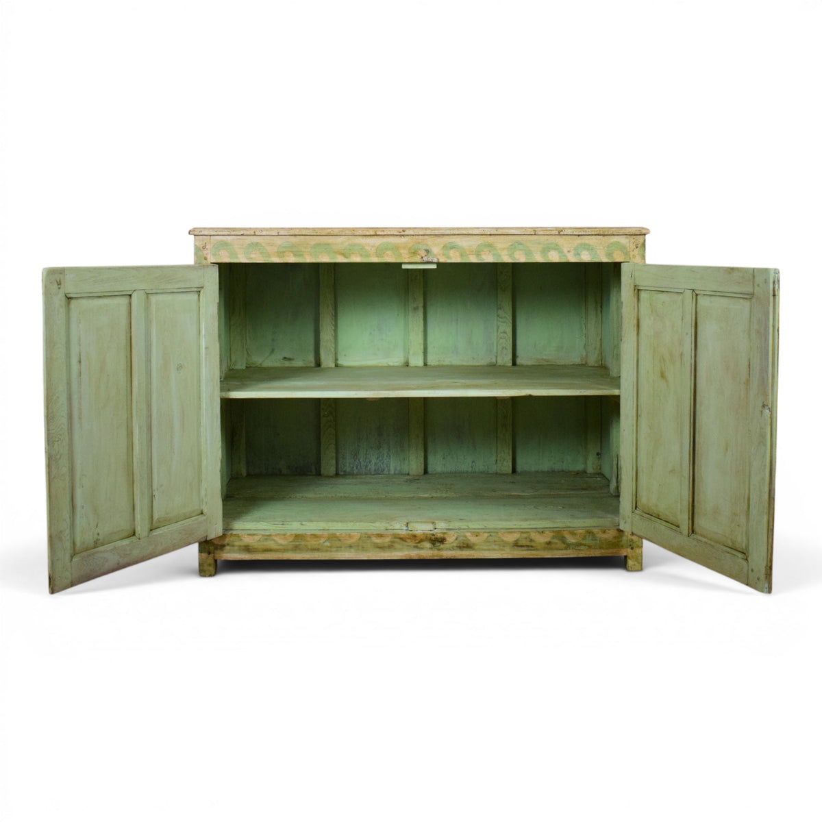 Vintage Painted Kitchen Island Cupboard Cabinet