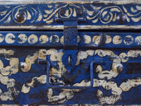 Vintage Indian Hand Painted Metal Travel Trunk Chest