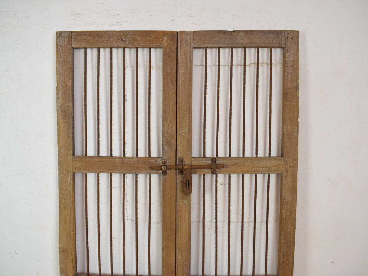 Pair of Antique Vintage Indian Doors Shutters