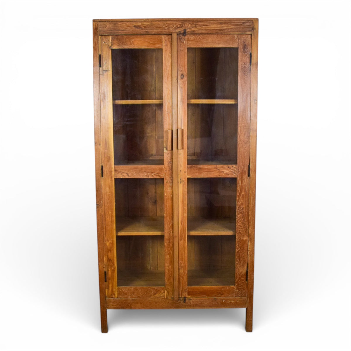 Vintage Wooden Housekeepers Bookcase Rustic Cupboard Cabinet