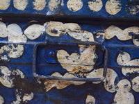 Vintage Indian Hand Painted Metal Travel Trunk Chest