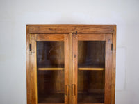 Vintage Wooden Housekeepers Bookcase Rustic Cupboard Cabinet