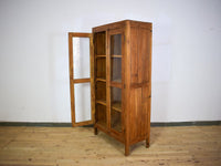 Vintage Wooden Housekeepers Bookcase Rustic Cupboard Cabinet