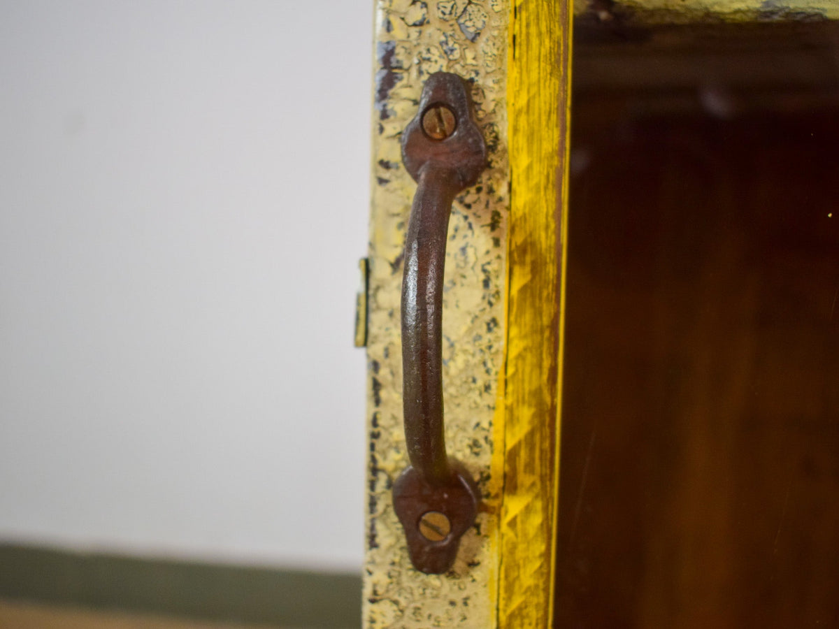 Vintage Worn Painted Rustic Cupboard Cabinet