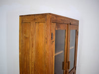 Vintage Wooden Housekeepers Bookcase Rustic Cupboard Cabinet