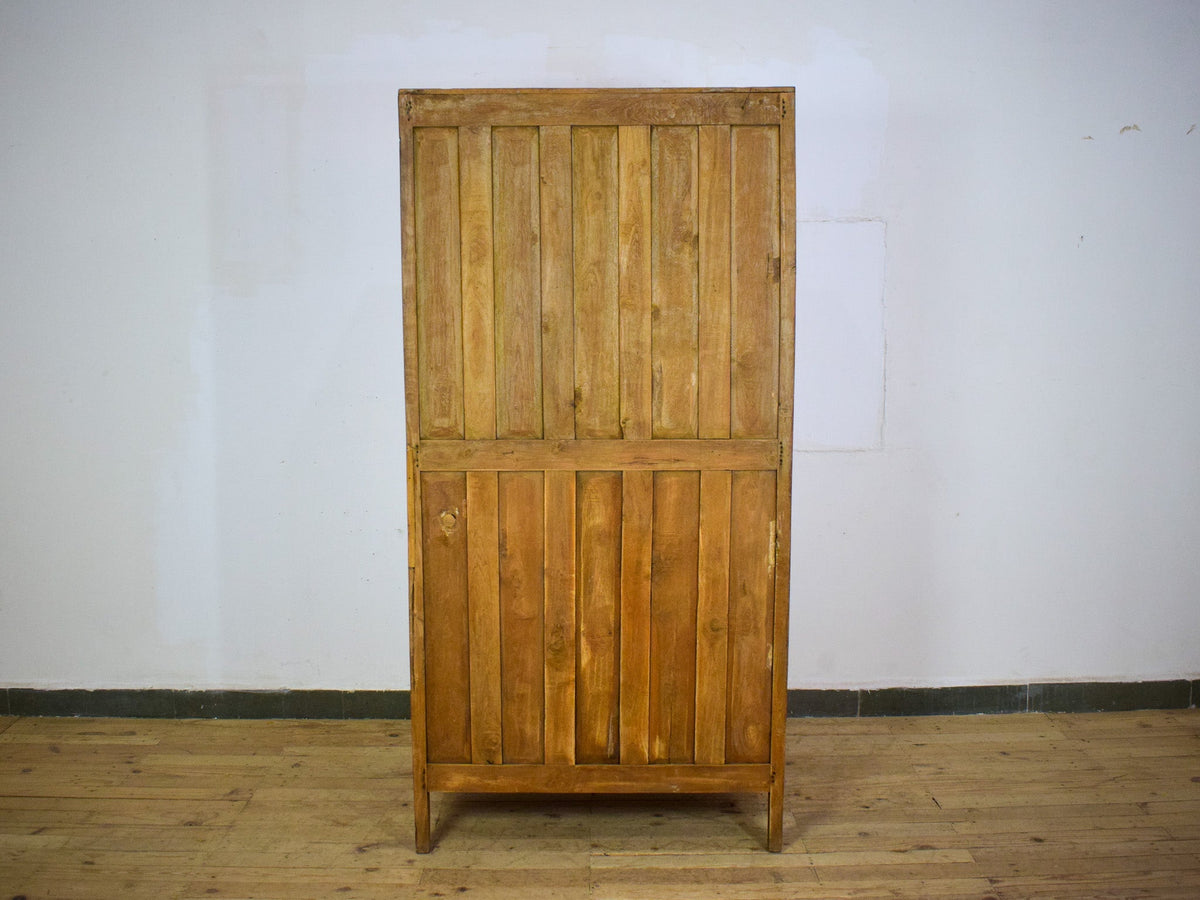 Vintage Wooden Housekeepers Bookcase Rustic Cupboard Cabinet