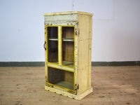 Vintage Worn Painted Rustic Cupboard Cabinet