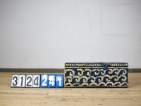 Vintage Indian Hand Painted Metal Travel Trunk Chest