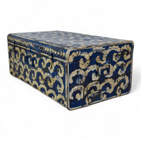 Vintage Indian Hand Painted Metal Travel Trunk Chest