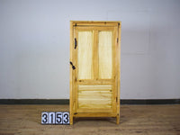 Vintage Rustic Bleached Wood Cupboard Cabinet Storage