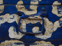 Vintage Indian Hand Painted Metal Travel Trunk Chest