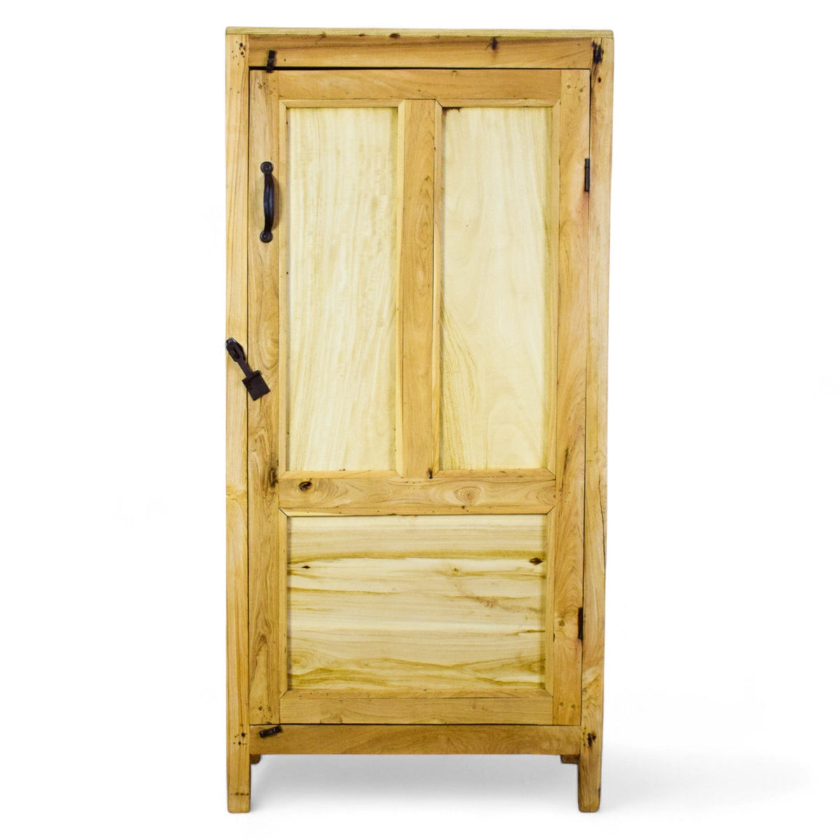 Vintage Rustic Bleached Wood Cupboard Cabinet Storage