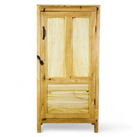 Vintage Rustic Bleached Wood Cupboard Cabinet Storage