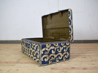 Vintage Indian Hand Painted Metal Travel Trunk Chest