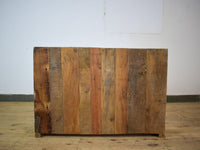 Vintage Worn Painted Rustic Cupboard Cabinet
