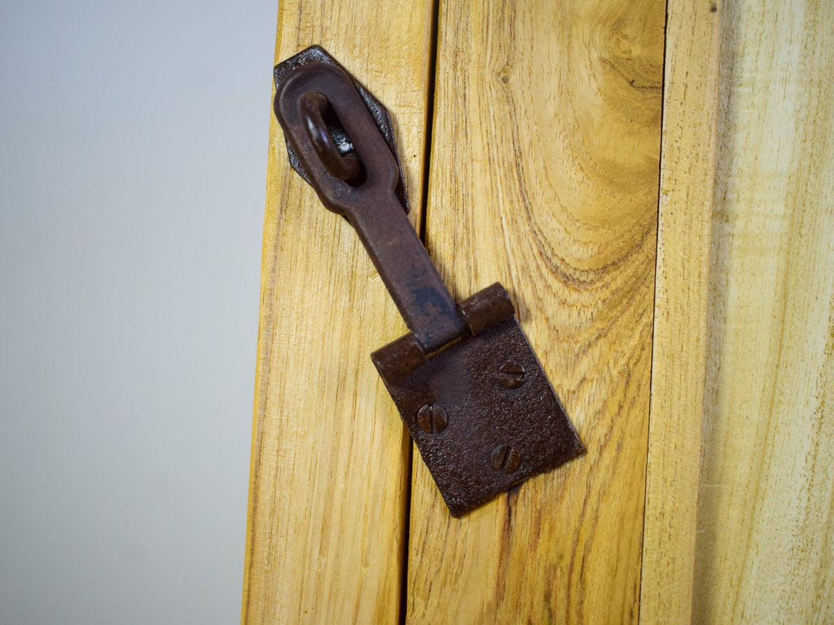 Vintage Rustic Bleached Wood Cupboard Cabinet Storage
