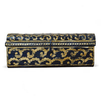 Vintage Indian Hand Painted Metal Travel Trunk Chest